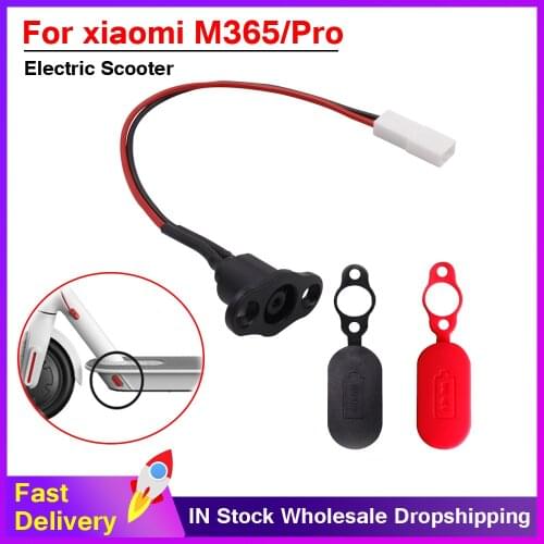 For Xiaomi Mijia M365 Electric Scooter Power Charger Charging Line Interface Hole Cap with red black rubber cover