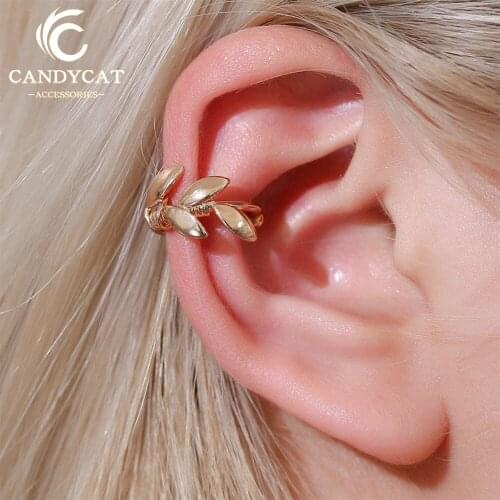 Vintage Ear Cuff Clip On Earrings Flower Earcuff For Women Clip Earrings Without Piercing Cuffs Fake Earrings Wedding Jewelry