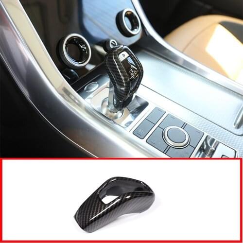 1 Pcs For Land Rover Range Rover Sport 2018 Carbon Fiber ABS Gear Shift Head Cover Trim Car Accessory