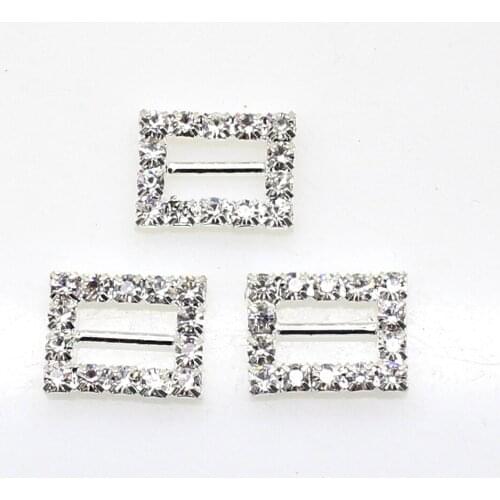 10Pcs/Lot 16*12 MM Sewing Rhinestone Buckle, Ribbon Slide Buckle, DIY Craft Decoration