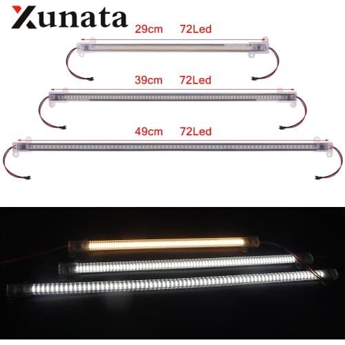 10pcs/lot High Brightness LED Bar Light AC220V 50cm 40cm 30cm 72LEDs 2835 LED Rigid Strip LED Fluorescent Tube 3000K 4000K 5000K