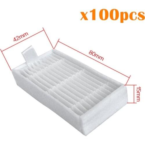 100pcs Vacuum Cleaner Filter for Ilife V3 X5 V5 V3+ V5PRO V50 Pro V55 Pro Panda X500 Dibea X500 X600 Ecovacs Cr120 Cleaner Parts