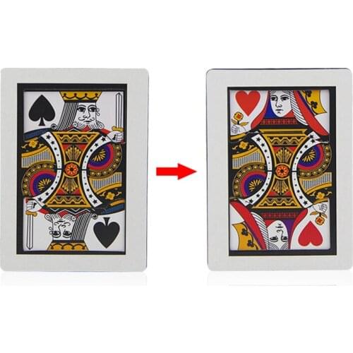 3pcs/Lot,Automatic Three Card Monte (Q, K)(28*42.5cm) - Stage Magic Mentalism,Magic Accessories For Magicians