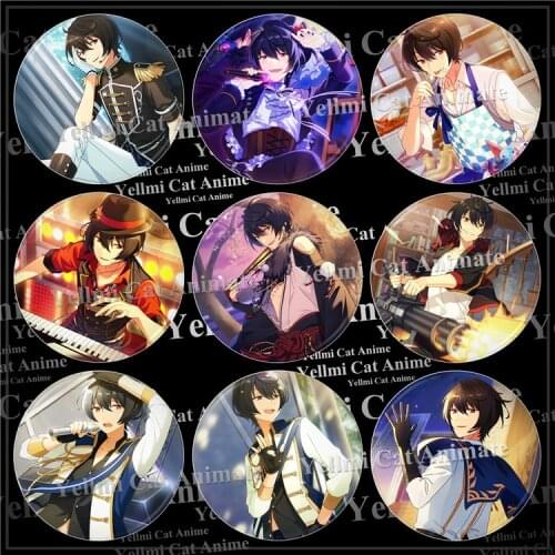 ES badge virtual idol anime dream Ensemble Stars knights Leo Suou Tsukasa izumi brooch iron icons Broche