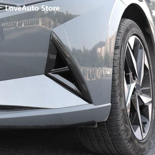 For Hyundai Elantra CN7 2020 2021 Car Front Fog Lamp Decorative Frame Exterior Patch Cover Trim Protective Accessories