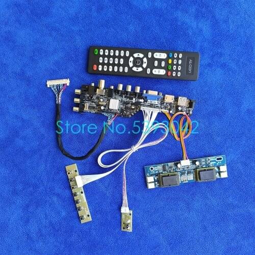 For M190Z1/M210W1/M220Z1/MT216WW01/MT220WW01 screen USB+VGA+AV 1680*1050 4CCFL digital DVB LVDS 30-Pin LCD drive board kit