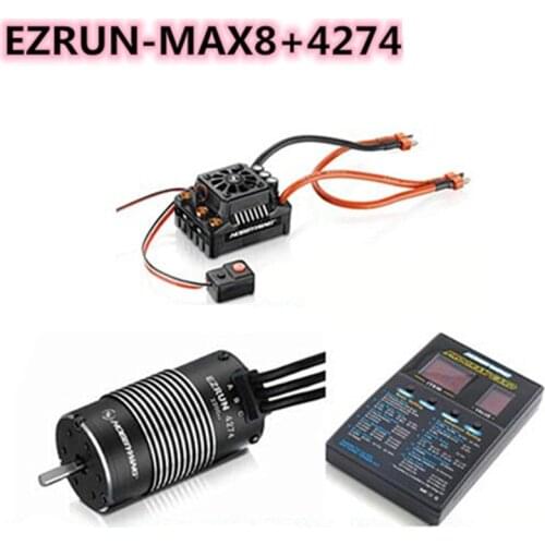 Hobbywing EzRun MAX8 150A 3-6S LiPo ESC & V3 4274 2200KV motor Power System Combo for 1/8th Touring Cars/Buggies/Monster Trucks
