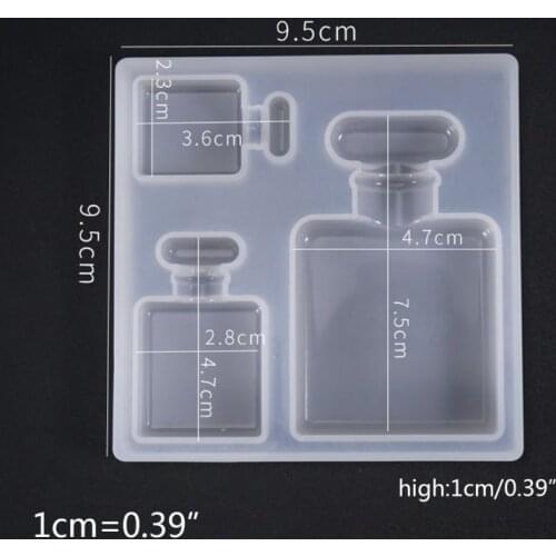 Perfume Bottle Gemstone Patch Mold DIY Crystal Epoxy Glue Crafts Decorations Pendant Making Silicone Molds