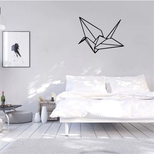 Geometric Paper Crane Livingroom Wall Sticker Vinyl Art Removable Home Decoration Bedroom Poster Mural Decals Ornament LX129