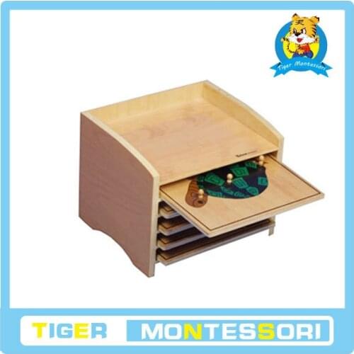 Montessori botany puzzle Animal Puzzle Cabinet (5 Puzzles Included) toy