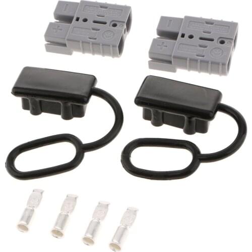 50A Battery Cable Quick Connect Disconnect Plug For Winch Trail,2 Pcs,Grey
