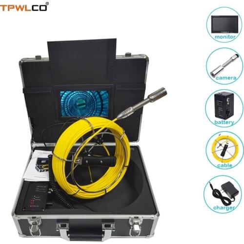 720P Pipe Inspection Camera 23mm Len 20meter Special Cable 4500mA Battery 7inch TFT LCD Sewer Camera Recorder Endoscope System