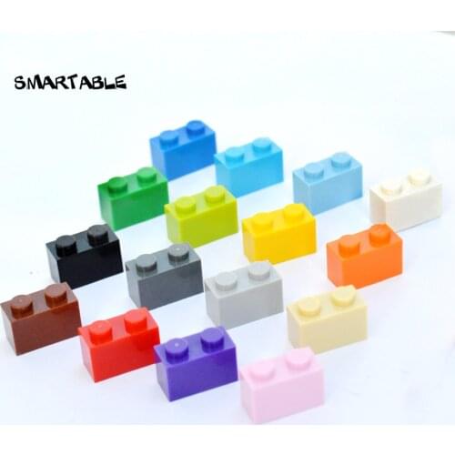 Smartable Bulk Brick 1X2 Building Blocks Parts DIY Toys For Kids Creative Educational Compatible All Brands 3004 Toys 600pcs/lot