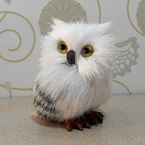 Mini Cute White Owl Toy Home Decoration Creative Christmas New Year Gift