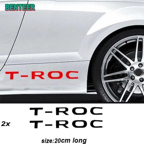 2pcs Car windows sticker For Volkswagen T-Roc TROC Car Styling