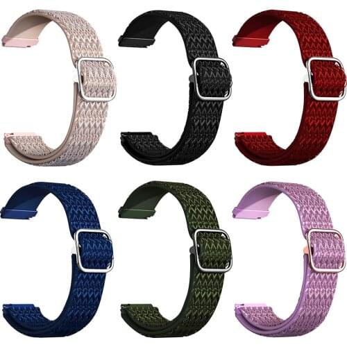 Nylon Bracelet for Huami/Samsung Galaxy Watch 4/ 4Classic 40/42/44/46mm Adjustable Wrist Strap Smart WatchBand Sport Loop Strap