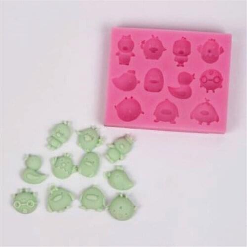 New Silicone Mould Cartoon 3D Cute Chicken Small Yellow Duck Shape Cake Chocolate Cake Decoration Mould Silicone Baking Tools