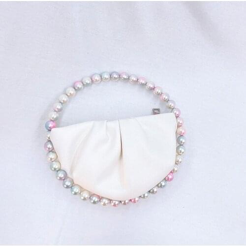 New Design Women Pearl Frame Small Cutch Bag Shape Female PU Leather Handbag Evening Wedding Clutch