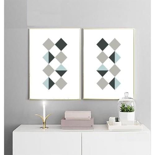 Nordic Style Popular Canvas Print Painting Geometric Poster Wall Paper Art Picture For Living Room Home Decor No Frame LZ478