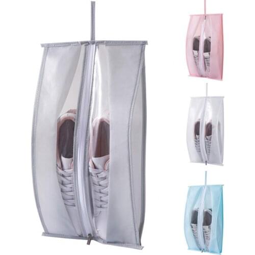 Portable Dustproof Shoes Bag Portable Waterproof Zipper Design Foldable ABS Plastic Storage Bag for Travelling Luggage Storage