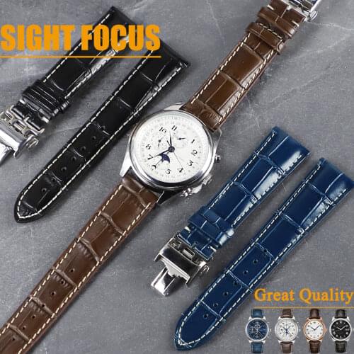 Calfskin Watch Band for Longines Masters Collection Watch Strap Belt Bracelet Cowhide Leather 13 14 15 18 19 20 21 22 24mm Strap