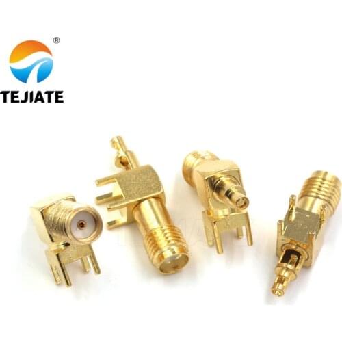 SMA rf coaxial pcb connector crimp for 1.13 cable
