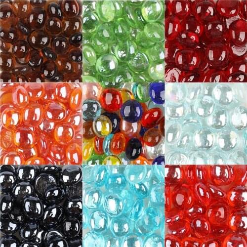200G glass Flat Beads Handmade Materials Translucent DIY Mosaic Lampshade Glass Beads Candle Holder Decoration Cream,200Yc19631