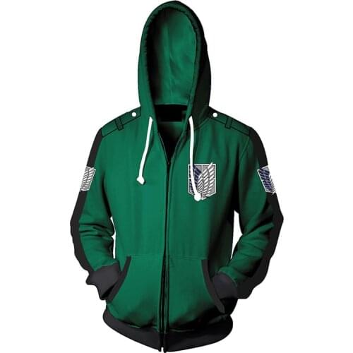 Anime Attack On Titan hoodie Jacket Shingeki no Kyojin Legion Eren Cosplay Costume Sweatshirts Men Casual Coat