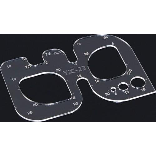 Handmade DIY Leather Craft Acrylic Cutting Circle Corner Hole Stitching Stencil Template