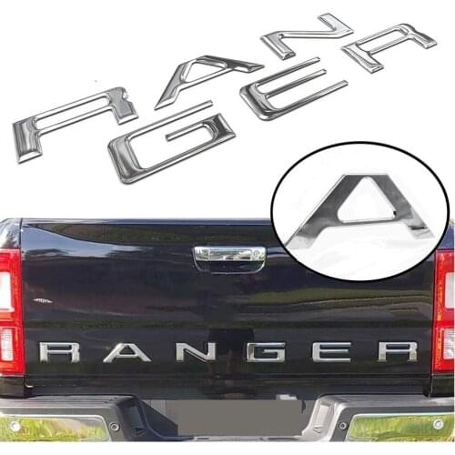 Tailgate Insert Letters for Ford Ranger 2019 2020, 3D Raised & Decals Letters, Tailgate Emblems