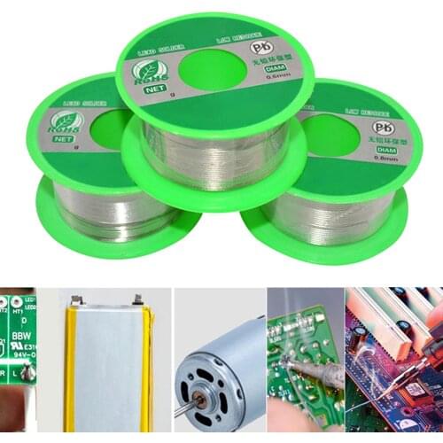 High Quality 0.6/0.8/1.0/1.2/1.5/2.0 mm Lead Free Solder Wire Tin 50G Rosin Core Solder Sn 99.3 Cu 0.7 Welding Soldering Iron