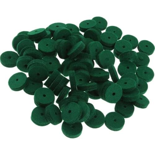 90 Pieces Green Piano Felt Rail Regulating Punching Keyboard Balance Washers Instruments Parts