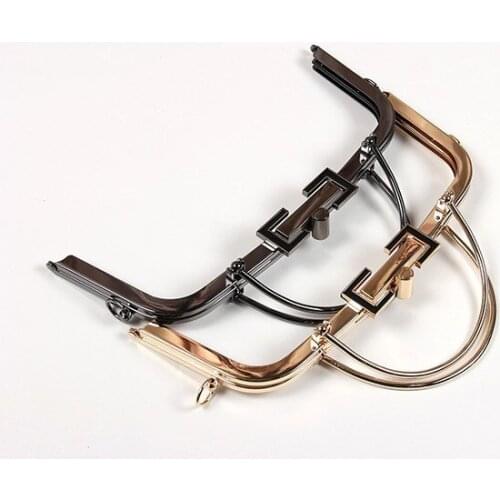 20/28.5cm Bag Purse Frame Bag Handle High Quality Metal Screw Diy Parts Obag Accessories Sewing Bag Handmade Gun Metal Gold