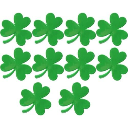 10Pcs Napkin Rings Shamrock Napkin Rings Table Decorations Green Napkin Holders for St. Patricks Day, Wedding, Birthday