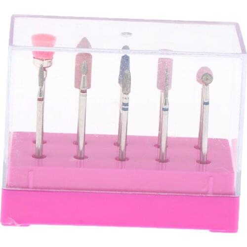10Pcs/Set Professional Stainless Steel Nail Art Drill Bits Polishing Head Gel Removal Manicure Tool