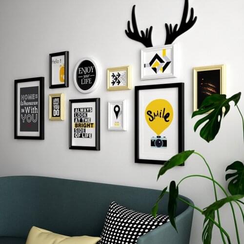 12 Pcs/Sets Wooden Photo Picture Frames Home Wall Decor Modern Living Room Wall Painting Art Decoration Accessories Poster Frame