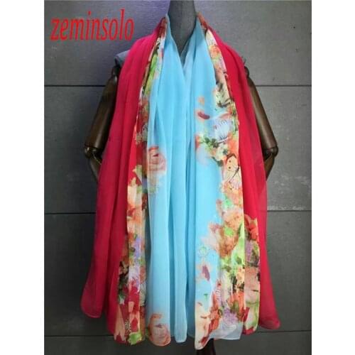 140*180cm Imitated Silk Scarf For Women Printed Flower Fashion Womens Scarves Shawls Mix-color Brand Femme Scarf Hijab Stole