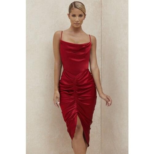 AI RUI SHI STORE New Summer Women Black Bodycon Bandage Dress Vestido Sexy Sleeve Club Celebrity Runway Party Dress