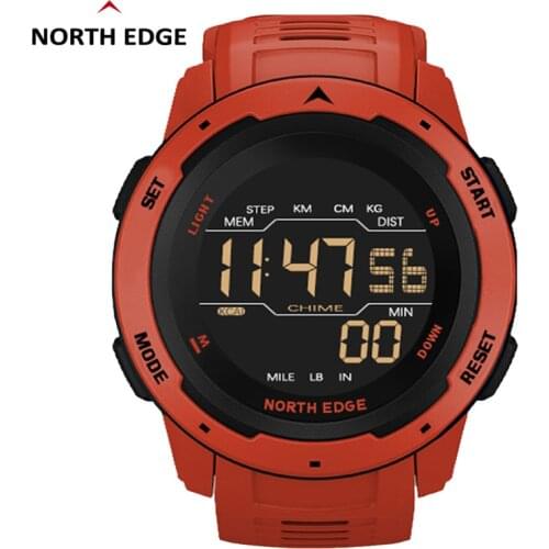 NORTH EDGE Mars Men Digital Watch Women Sport Watches Waterproof 50M Pedometer Calories Hourly Alarm Clock Relogio Masculino