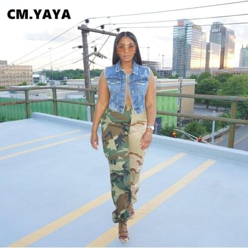 CM.YAYA Women's Camouflage Pants