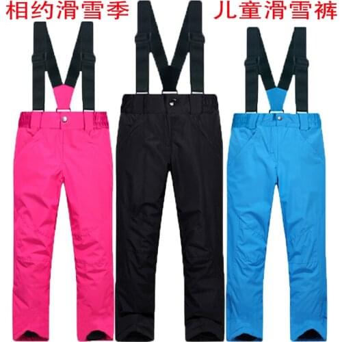Childrens Winter Suspenders Snowboarding Pants Waterproof Windproof Warm And Breathable Skiing Pants
