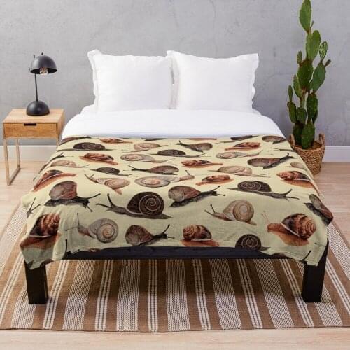 A Slew of Snails Blanket Fleece Cartoon Print Children Warm Bed Throw Blanket newborn bayby Adult Blanket