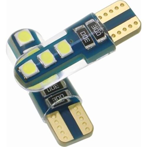 For 6Pcs T10 3030 6SMD Car Doom Light Interior Bulb Led Light W5W Car Reading Light Lamp Bulb White 6000k 12V