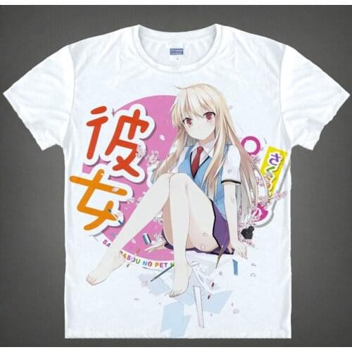 Sakurasou T-shirts Pet kawaii Japanese Anime t shirt Manga Shirt Cute Cartoon shiina mashiro Cosplay shirts 37179321488 tee 539