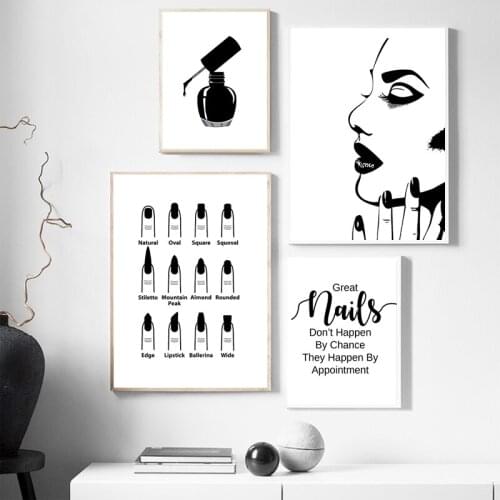 Prints Nail Tech Artist Gift Fashion Art Picture and Nail Salon Quotes Makeup Wall Canvas Painting Posters Nail Beauty Home Deco