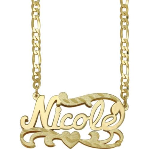 Lateefah Name Necklace Single Layer Name Plate Nameplate Necklace Custom Nameplate Custom name necklaceVengraving jewelry