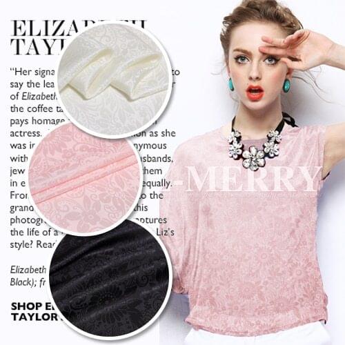 LEO&LIN Antiwrinkle Jacquard Silk Satin Cheongsam Haute Couture Fabric Limited Edition 50cm