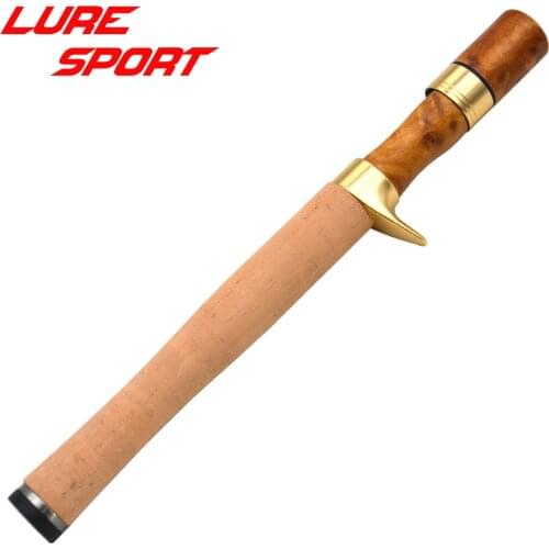 LureSport Burl wood Aluminum reel seat Cork Grip Butt Set Rod Building Component DIY Accessory