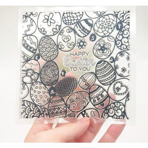 Cute Easter Eggs Silicone Clear Seal Stamp DIY Scrapbooking Embossing Photo Album Decorative Rubber Stamp Art Handmade Puzzle