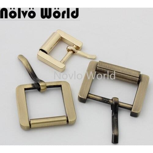 Nolvo World 5-20-100 pieces 15mm 20mm 25mm 4 colors small gold buckle metal adjustable slide buckles briefcase buckles